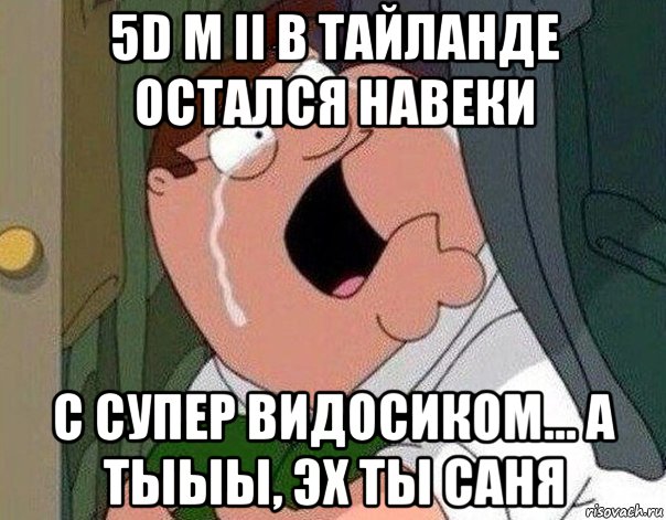 5d m ii в тайланде остался навеки с супер видосиком... а тыыы, эх ты саня, Мем Гриффин плачет