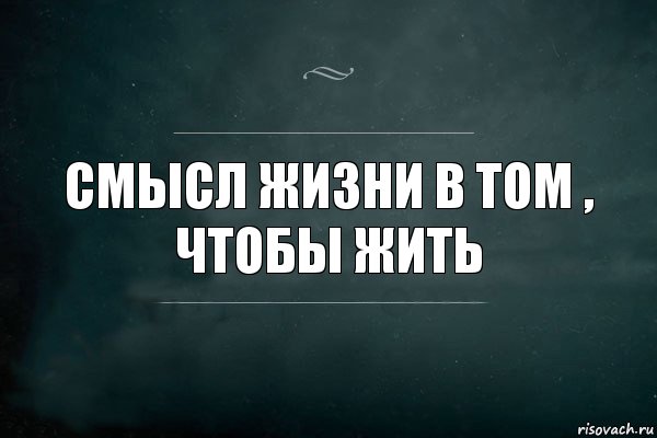 Смысл жизни в том , чтобы жить, Комикс Игра Слов