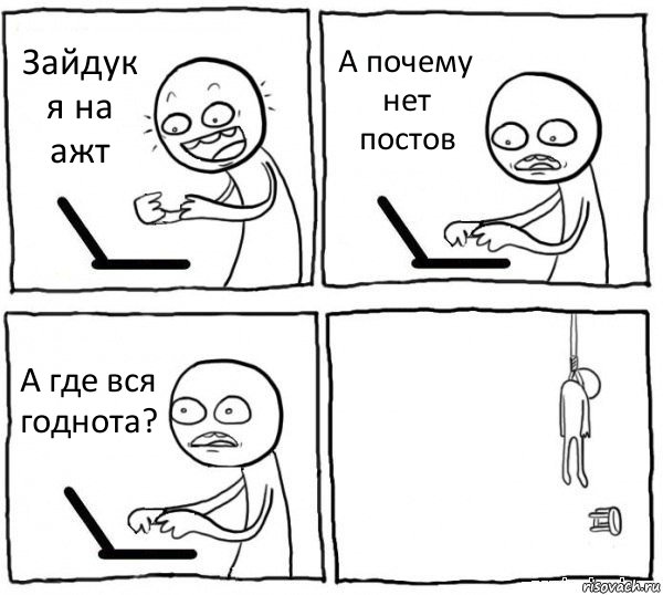 Зайдук я на ажт А почему нет постов А где вся годнота? , Комикс интернет убивает