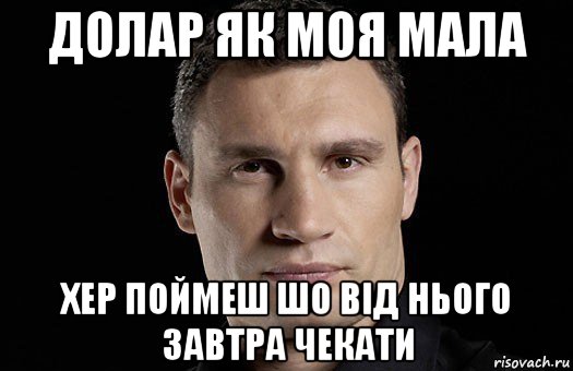 долар як моя мала хер поймеш шо від нього завтра чекати, Мем Кличко