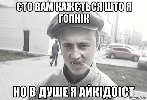 єто вам кажється што я гопнік но в душе я айкідоіст