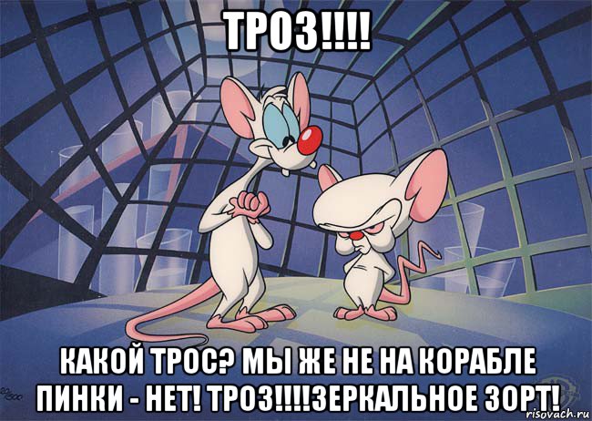 троз!!!! какой трос? мы же не на корабле пинки - нет! троз!!!!зеркальное зорт!