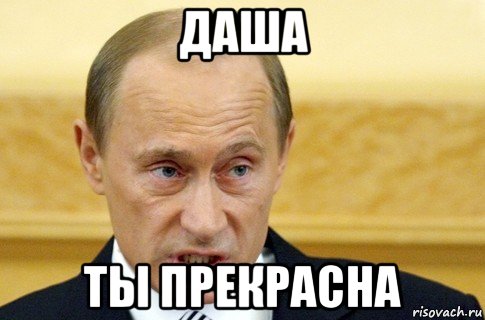 даша ты прекрасна, Мем путин