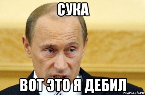 сука вот это я дебил, Мем путин