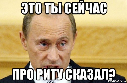 это ты сейчас про риту сказал?, Мем путин