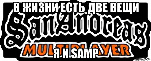в жизни есть две вещи я и samp, Мем SAMP