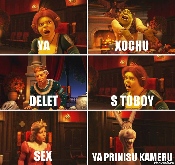 ya xochu delet s toboy sex ya prinisu kameru, Комикс  Шрек Фиона Гарольд Осел