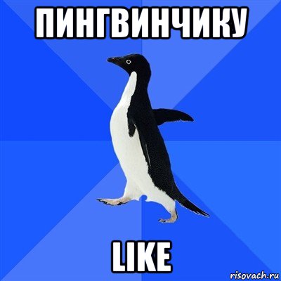 пингвинчику like, Мем  Социально-неуклюжий пингвин