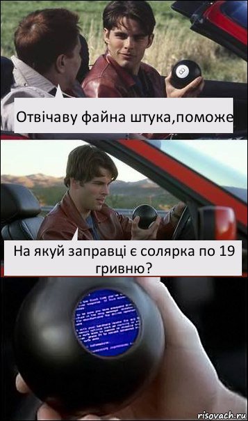 Отвічаву файна штука,поможе На якуй заправці є солярка по 19 гривню?, Комикс  Трасса 60