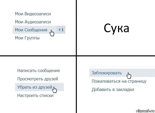 Сука, Комикс  Удалить из друзей