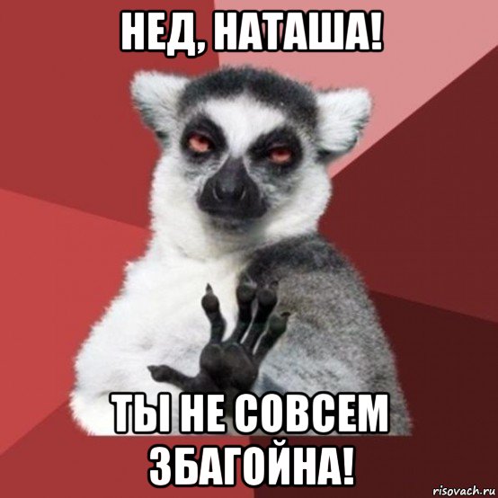 нед, наташа! ты не совсем збагойна!, Мем Узбагойзя