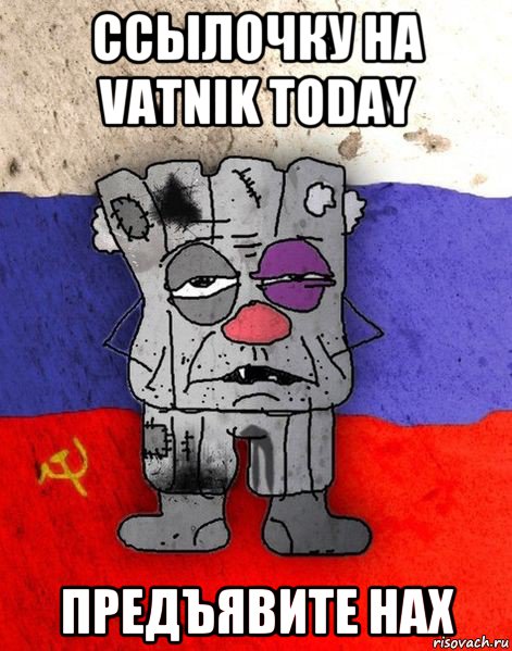 ссылочку на vatnik today предъявите нах, Мем Ватник