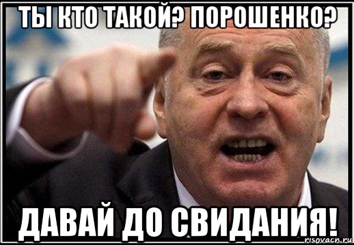 ты кто такой? порошенко? давай до свидания!, Мем жириновский ты