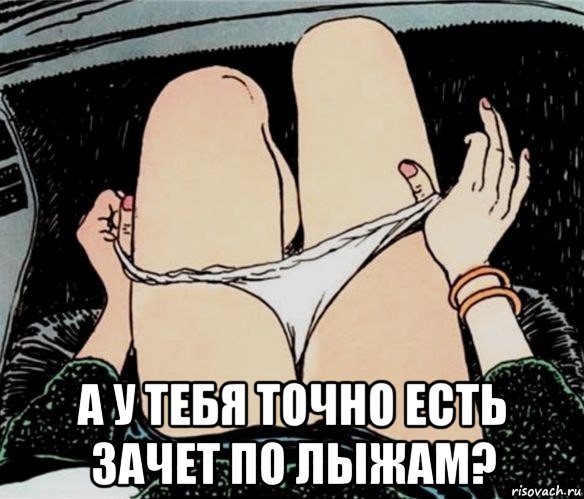  а у тебя точно есть зачет по лыжам?, Мем А ты точно