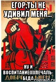 егор,ты не удивил меня... ну и воспитание((((печаль- беда, Мем А ты записался добровольцем