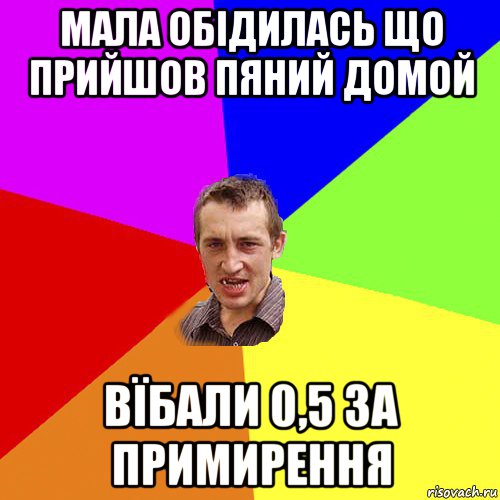 мала обідилась що прийшов пяний домой вїбали 0,5 за примирення, Мем Чоткий паца