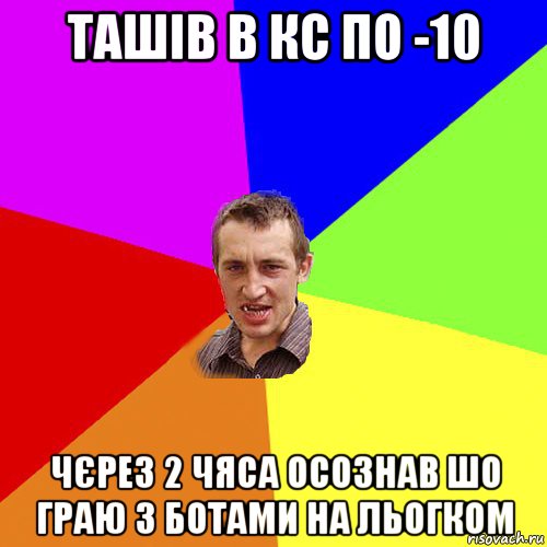 ташів в кс по -10 чєрез 2 чяса осознав шо граю з ботами на льогком, Мем Чоткий паца