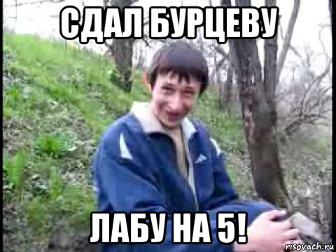 сдал бурцеву лабу на 5!, Мем да серьезно