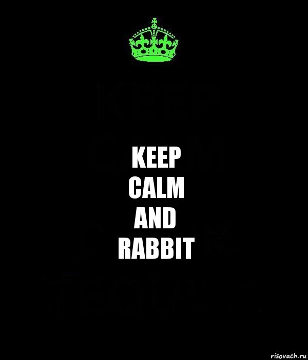 Keep
calm
and
rabbit, Комикс Keep Calm черный