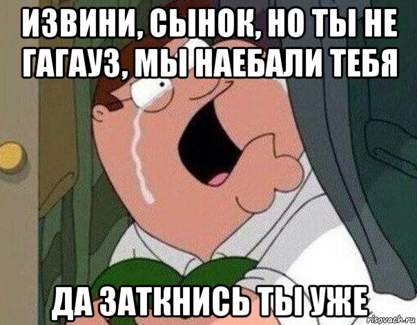 извини, сынок, но ты не гагауз, мы наебали тебя да заткнись ты уже, Мем Гриффин плачет