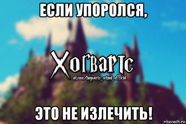 если упоролся, это не излечить!, Мем Хогвартс