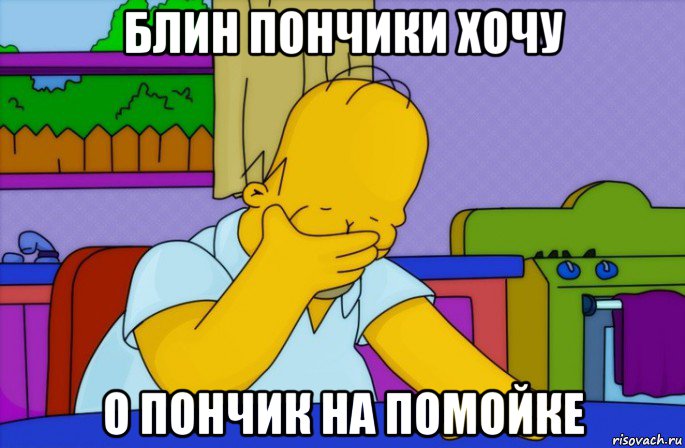 блин пончики хочу о пончик на помойке, Мем Homer simpson facepalm