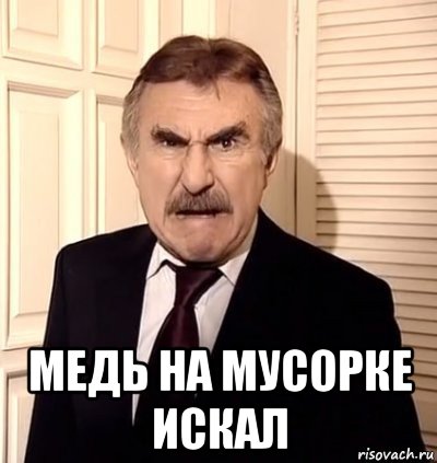  медь на мусорке искал, Мем хрен тебе а не история