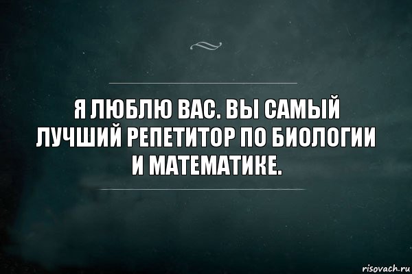 Я люблю Вас. Вы самый лучший репетитор по биологии и математике., Комикс Игра Слов