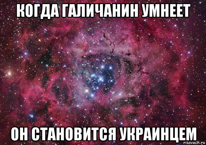 когда галичанин умнеет он становится украинцем, Мем Ты просто космос