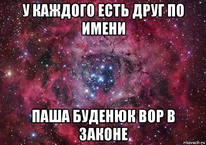 у каждого есть друг по имени паша буденюк вор в законе, Мем Ты просто космос