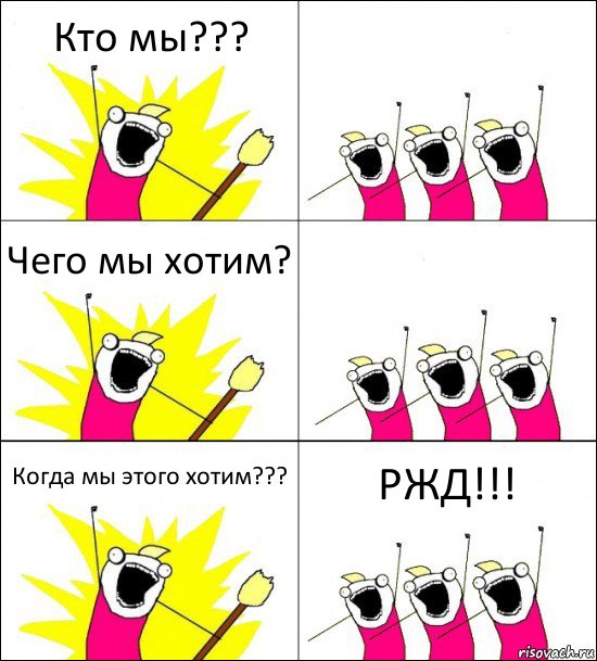 Кто мы???  Чего мы хотим?  Когда мы этого хотим??? РЖД!!!, Комикс кто мы