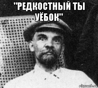 "редкостный ты уёбок" , Мем   Ленин удивлен