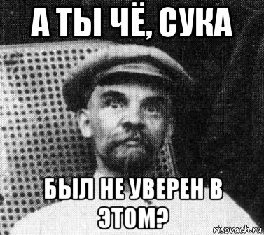 а ты чё, сука был не уверен в этом?, Мем   Ленин удивлен