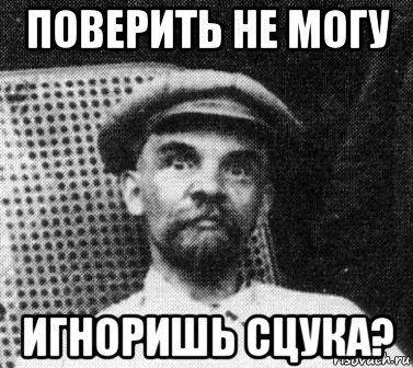 поверить не могу игноришь сцука?, Мем   Ленин удивлен