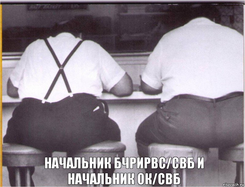  Начальник БЧРиРВС/СВБ и Начальник ОК/СВБ, Комикс люди делятся на два стула