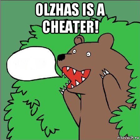 olzhas is a cheater! , Мем Медведь-шлюха