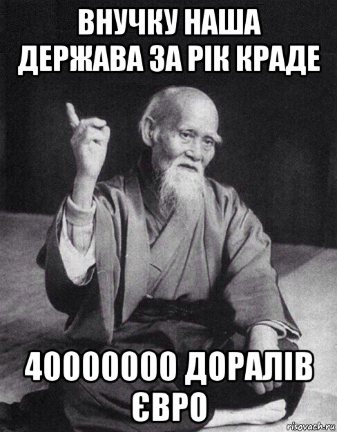 внучку наша держава за рік краде 40000000 доралів євро, Мем Монах-мудрец (сэнсей)