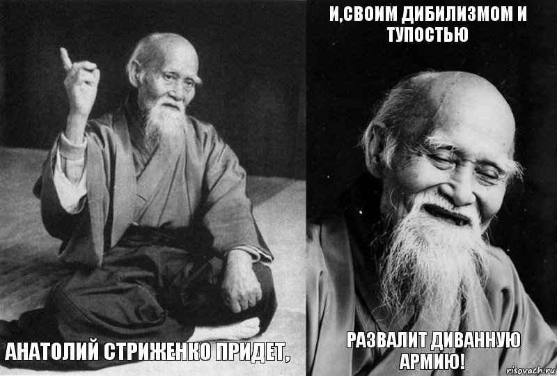  Анатолий Стриженко придет, и,своим дибилизмом и тупостью развалит диванную армию!, Комикс Мудрец-монах (4 зоны)