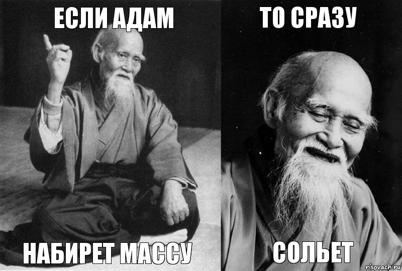 Если Адам набирет массу То сразу сольет, Комикс Мудрец-монах (4 зоны)