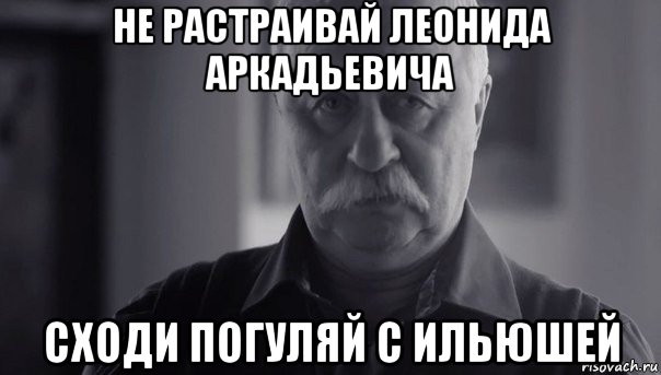 не растраивай леонида аркадьевича сходи погуляй с ильюшей, Мем Не огорчай Леонида Аркадьевича