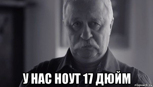  у нас ноут 17 дюйм, Мем Не огорчай Леонида Аркадьевича