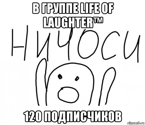 в группе life of laughter™ 120 подписчиков, Мем  Ничоси