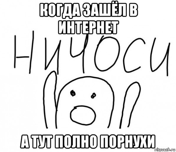 когда зашёл в интернет а тут полно порнухи, Мем  Ничоси