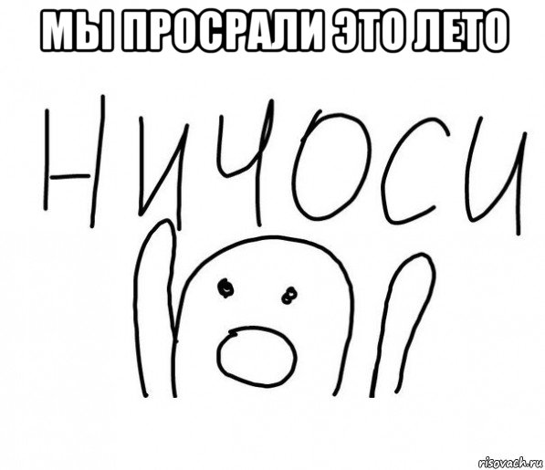 мы просрали это лето , Мем  Ничоси