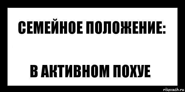 Семейное положение: В активном похуе, Комикс шаблон