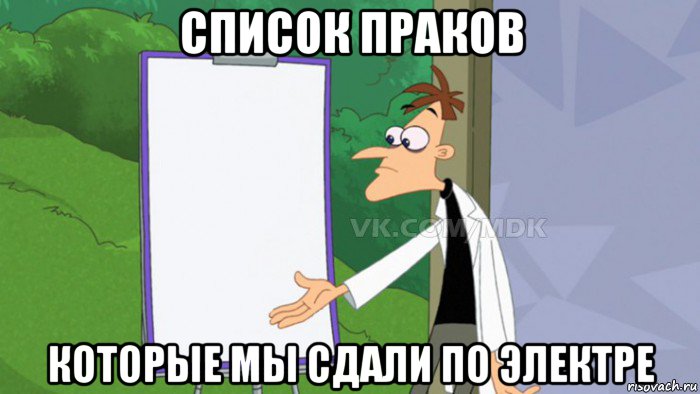 список праков которые мы сдали по электре, Мем  Пустой список