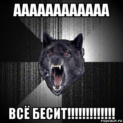 аааааааааааа всё бесит!!!!!!!!!!!!!, Мем Сумасшедший волк