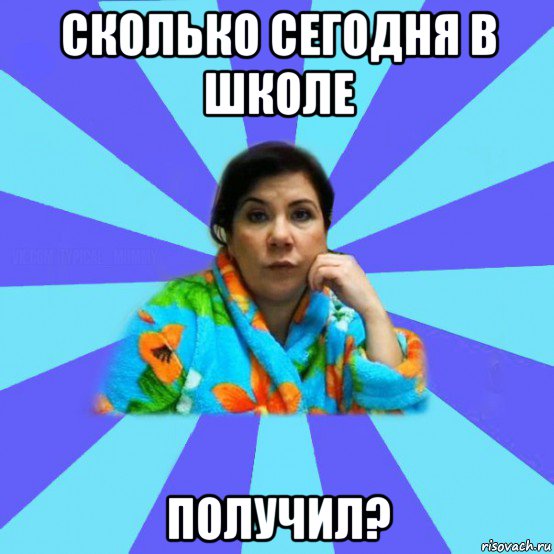 сколько сегодня в школе получил?, Мем типичная мама