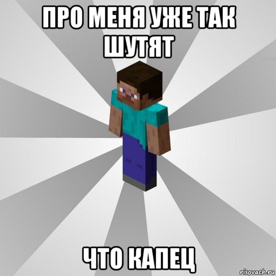 про меня уже так шутят что капец, Мем Типичный игрок Minecraft