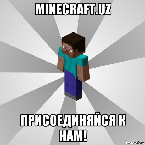 minecraft.uz присоединяйся к нам!, Мем Типичный игрок Minecraft